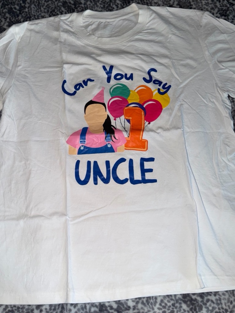 White "Can You Say 1? Uncle" adult Graphic T-Shirt